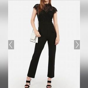 Express Lace Bodice Open Back Jumpsuit. Size 6